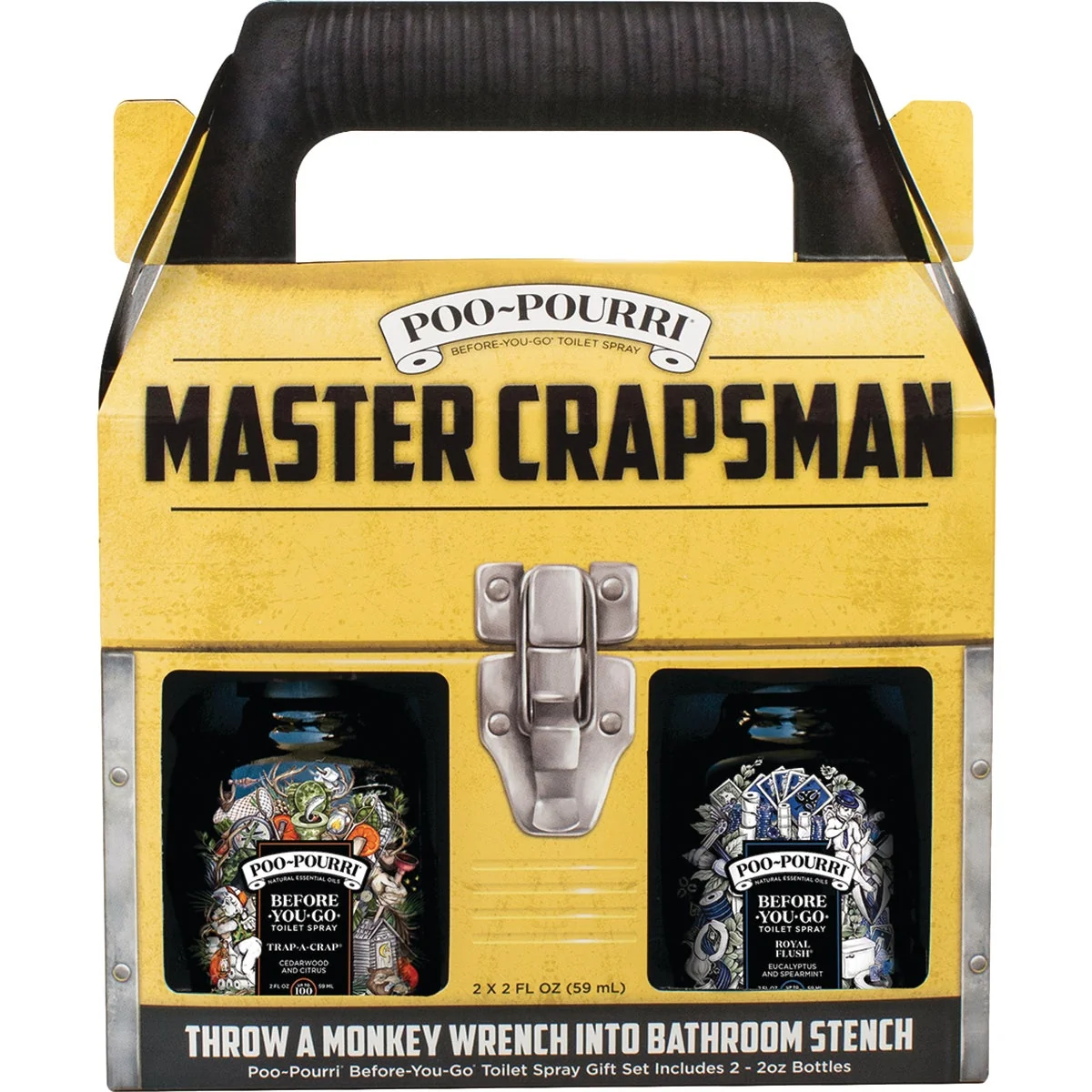 Breathable Poo-Pourri Master Crapsman Deodorizer Gift Set 2-Piece Clean