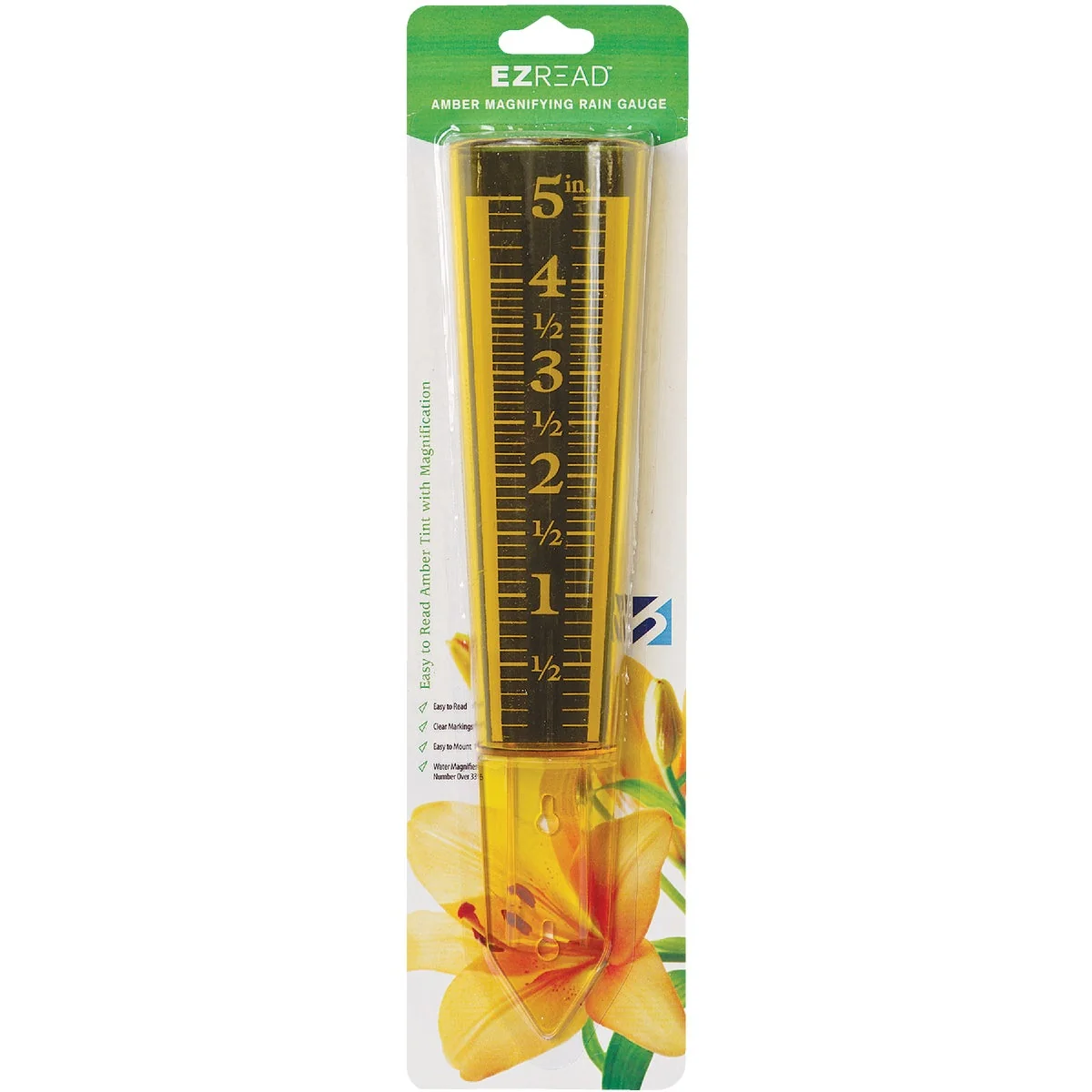 Stylish EZRead 5 In. Plastic Amber Sprinkler Rain Gauge Optimized