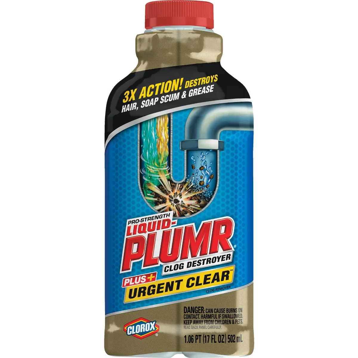 Carefully Designed Liquid Plumr Urgent Clear 17 Oz. Pro-Strength Liquid Drain Cleaner Detailed