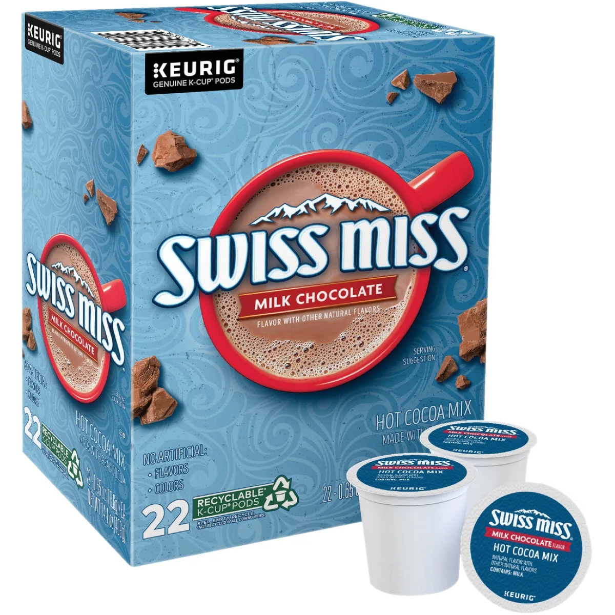 Certified Keurig Swiss Miss Milk Chocolate Hot Cocoa K-Cup 22-Pack Sophisticated