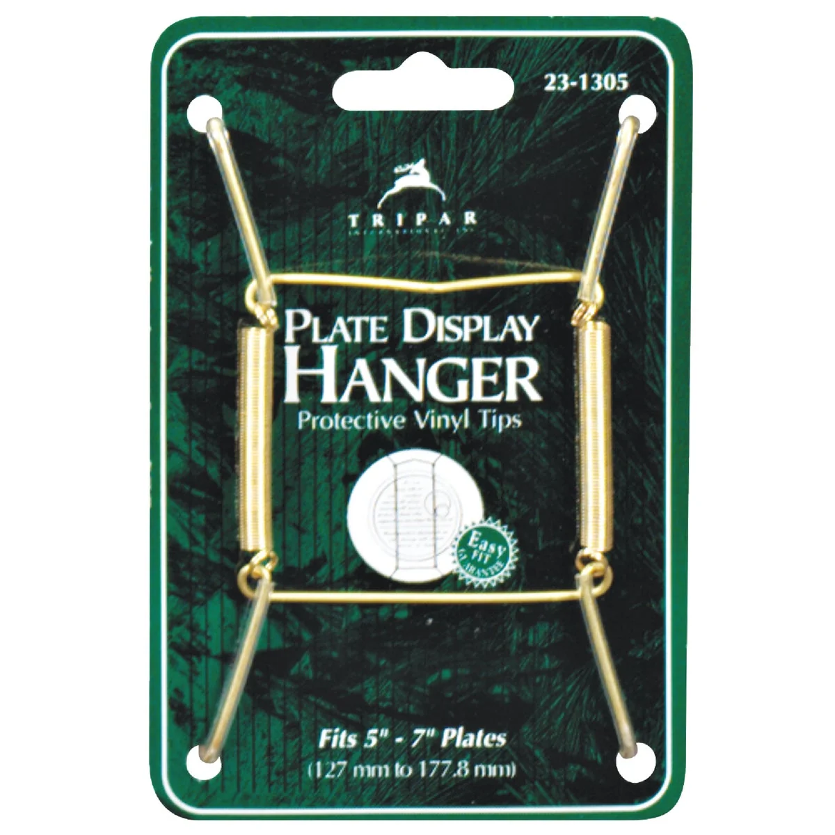 Detailed Tripar 5 In. to 7 In. Brass Wire Plate Hanger Traditional