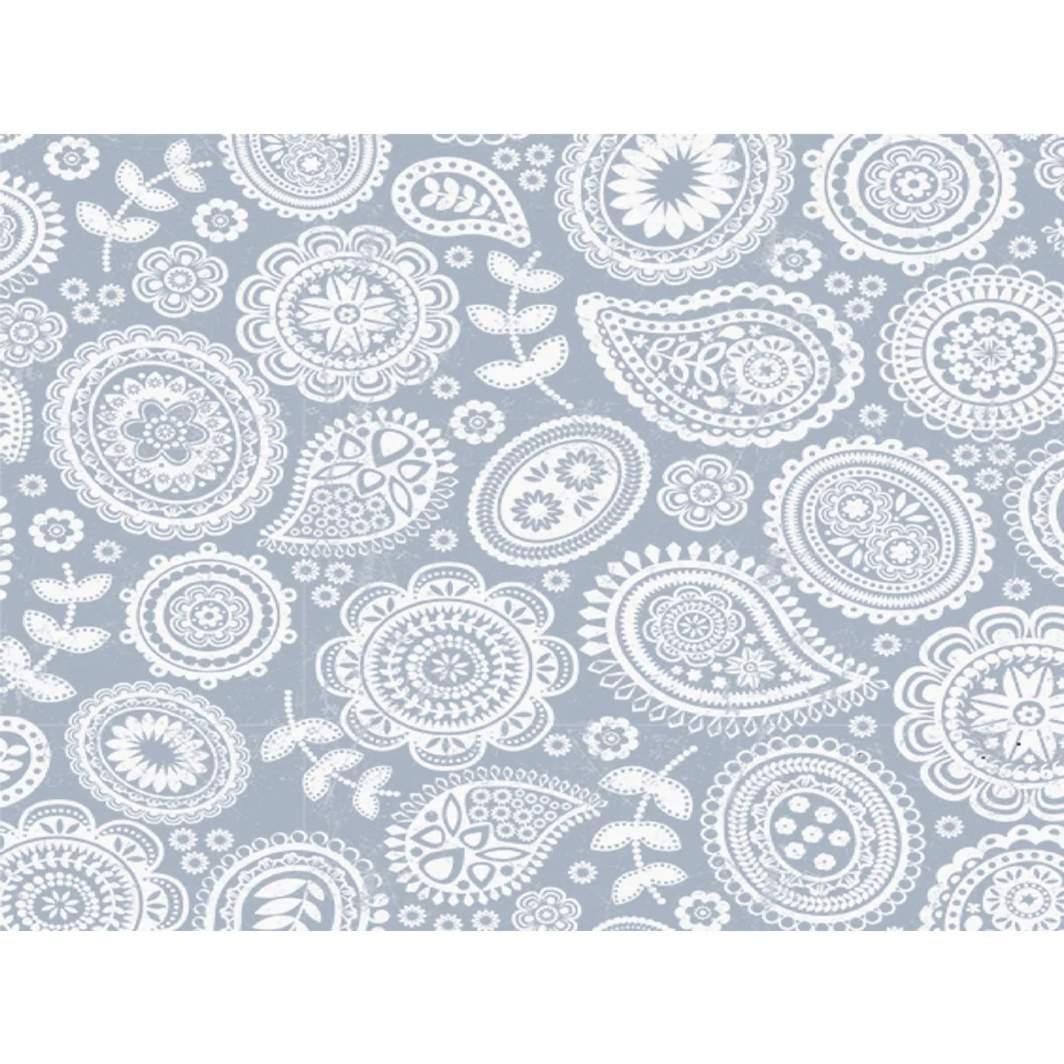 Powerful Con-Tact Grip Print 18 In. x 4 Ft. Paisley Pewter Non-Adhesive Shelf Liner High-Grade