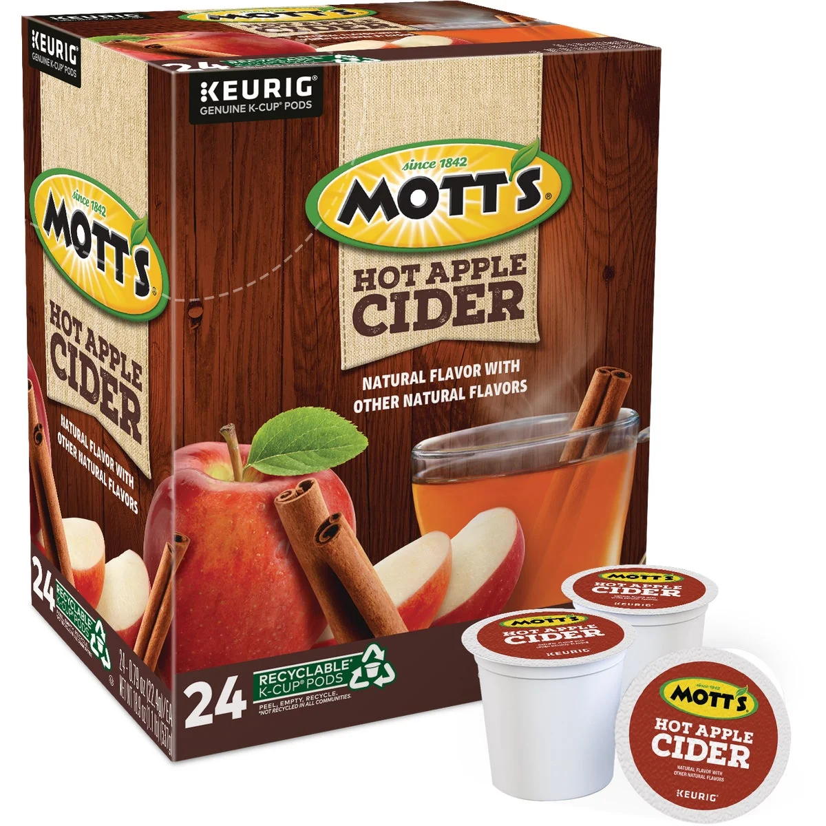 Luxury Keurig Mott’s Hot Apple Cider K-Cup 24-Pack Detailed