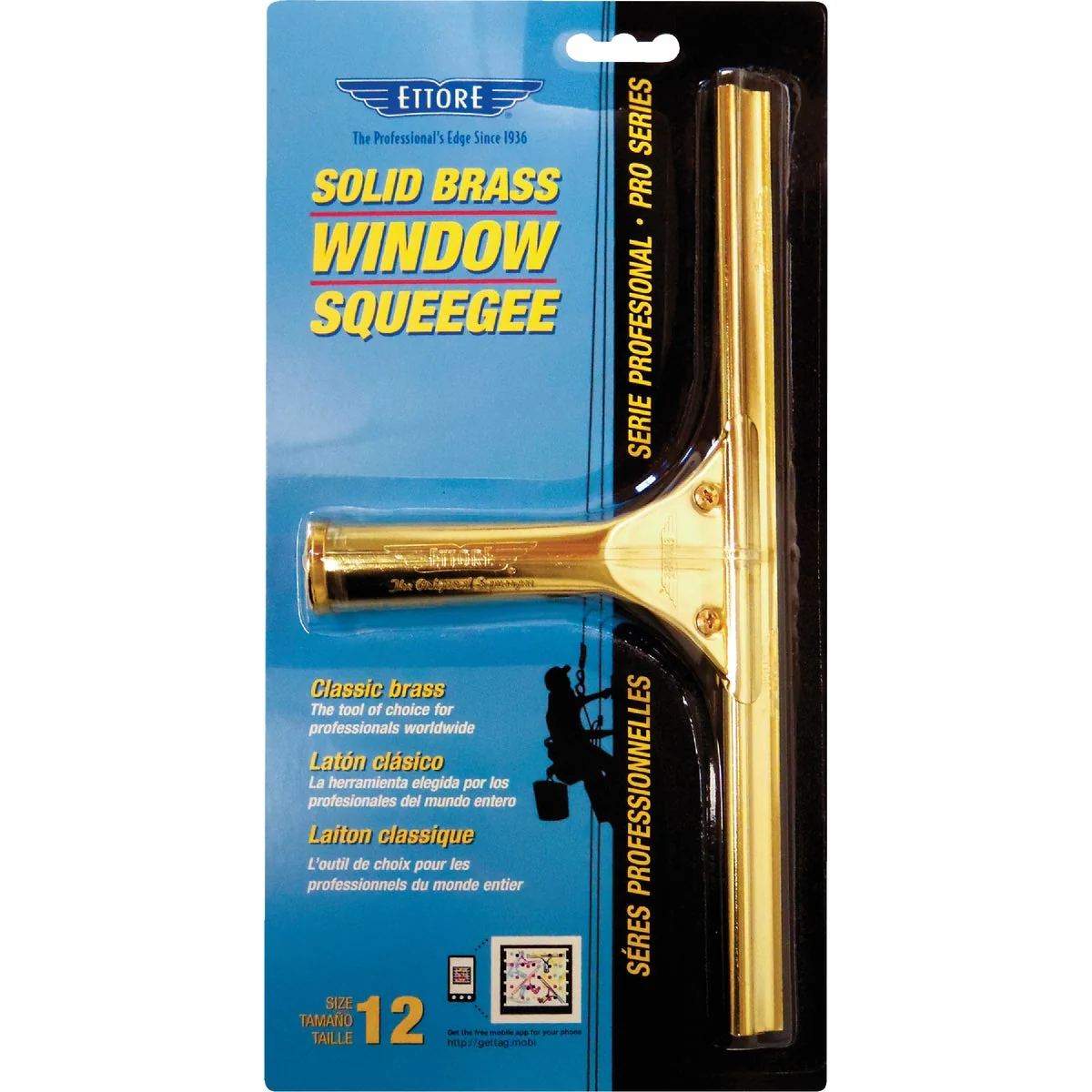 Convenient Ettore ProSeries 12 In. Rubber Squeegee High-Performance