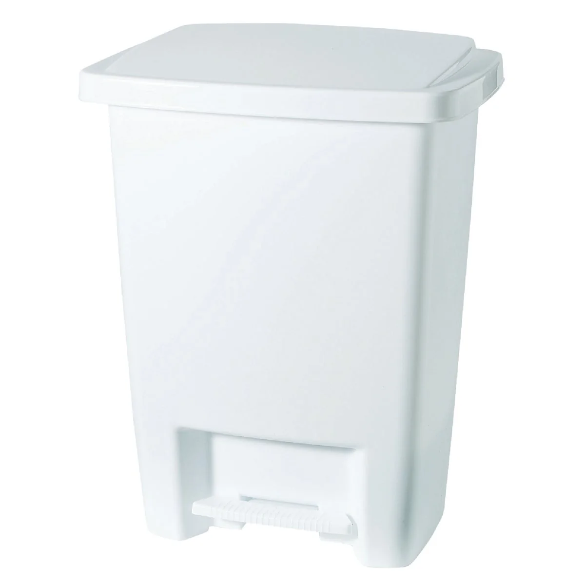 Responsible Rubbermaid 33 Qt. White Step-On Wastebasket Expertly Made