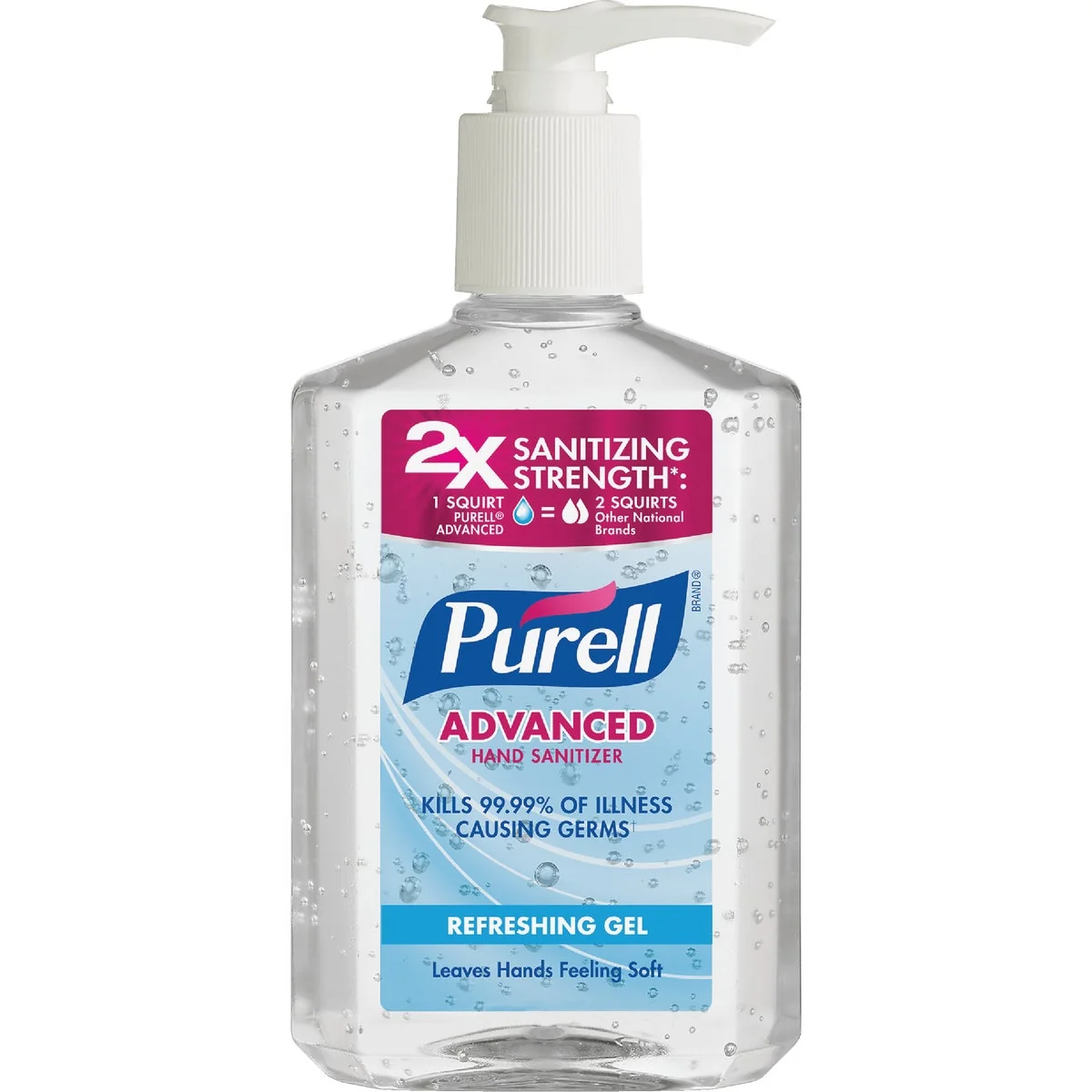 Easy-to-Use Purell 12 Oz. Advanced Hand Sanitizer Refreshing Gel Pump Bottle Smart