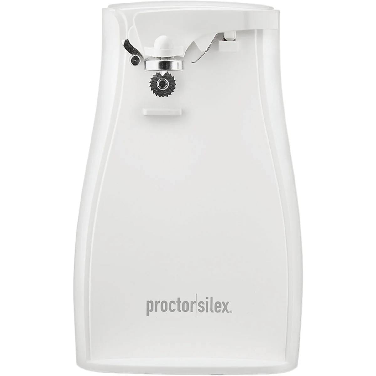 Easy-to-Use Proctor Silex Power Opener White Electric Can Opener Reusable