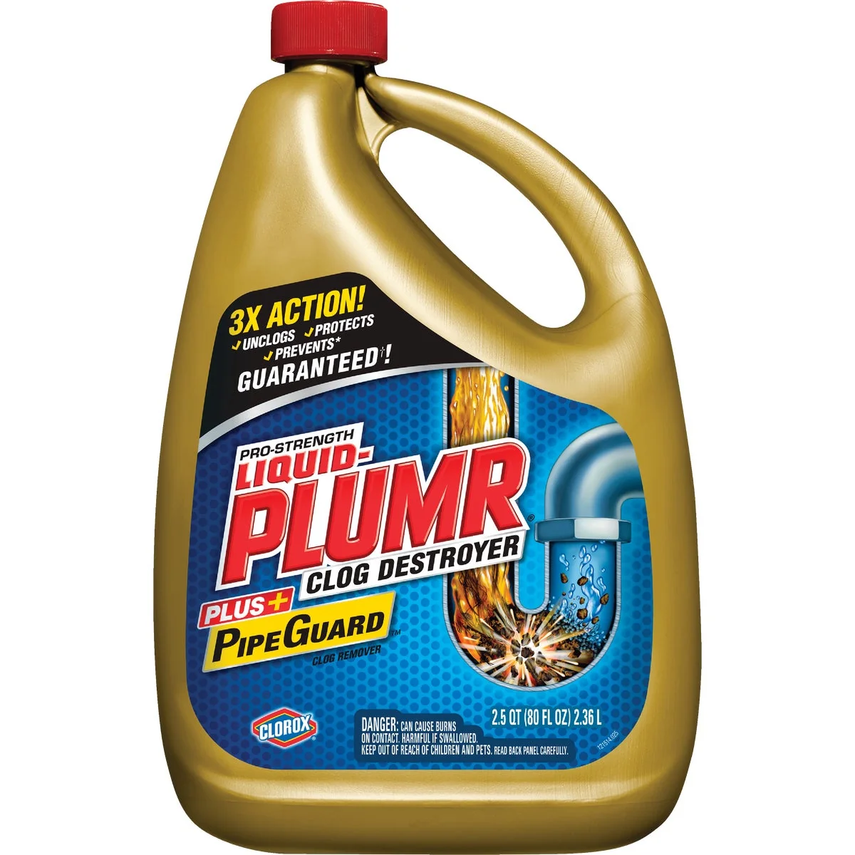 Authentic Liquid-Plumr 80 Oz. Pro-Strength Full Clog Destroyer Eco-Friendly