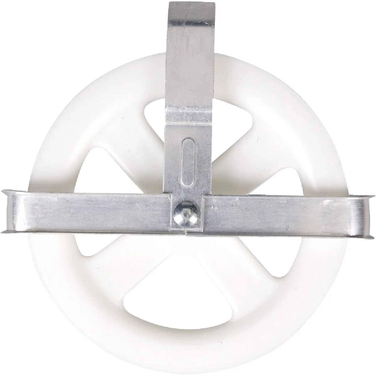 Refined Household Essentials 5 In. Poly Wheel Aluminum Strap Clothesline Pulley High-Performance