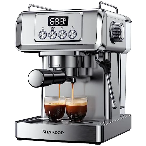 Original Design 20 Bar Espresso Machine for Home with LCD Display and Steam Wand Fine Crafted