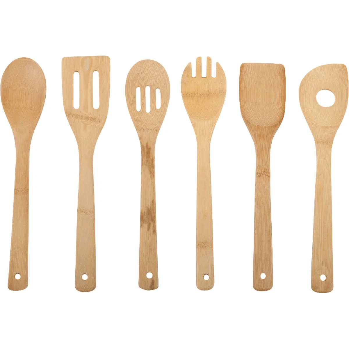 Efficient Core Kitchen Bamboo Cooking Utensil Set 6-Piece Trendy