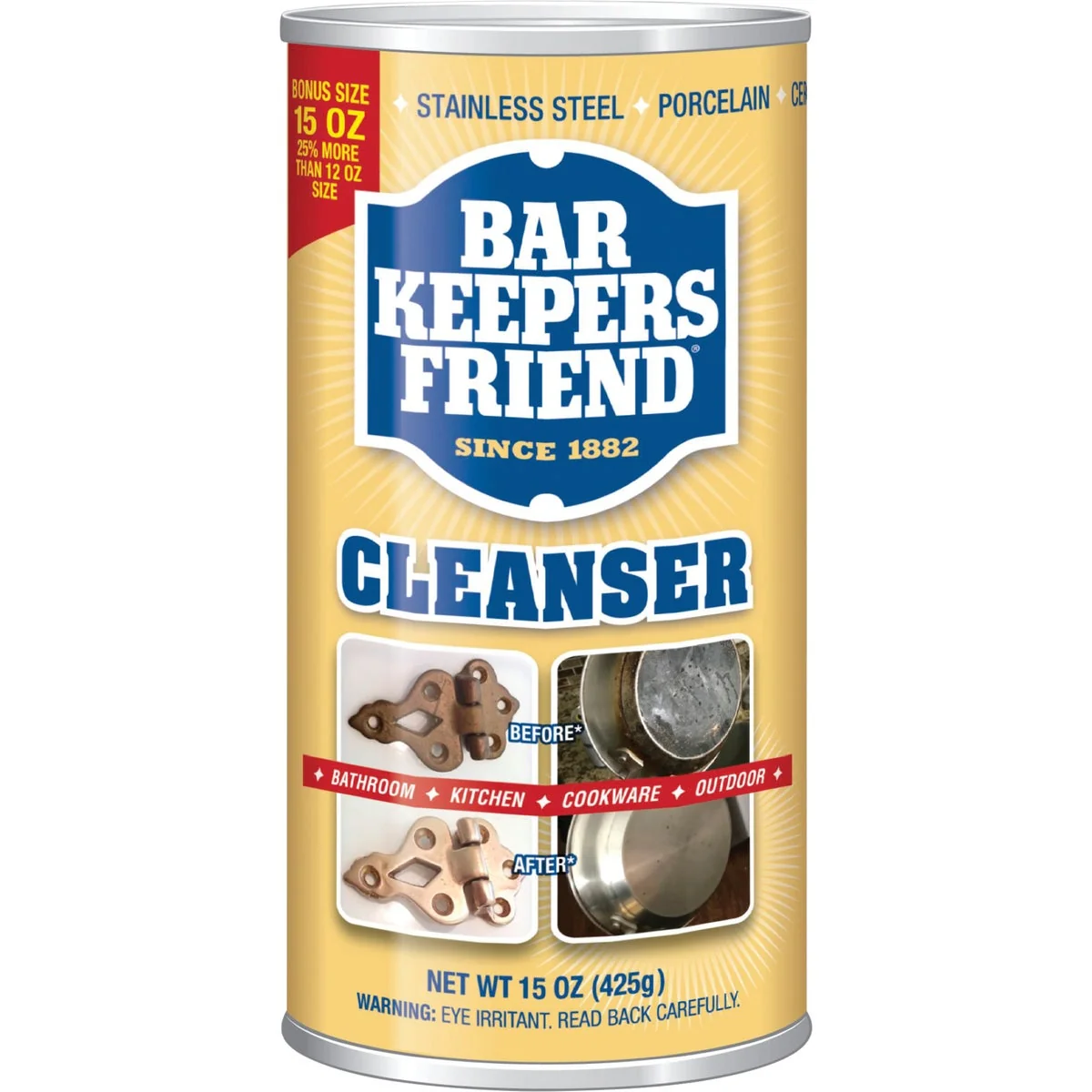 Organic Bar Keepers Friend 15 Oz. Cleanser and Polish Crafted