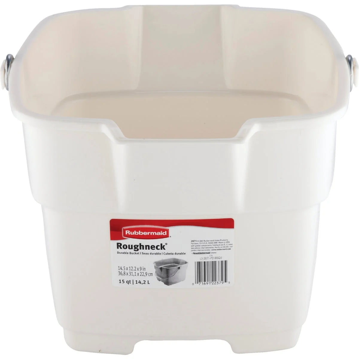 World-Class Rubbermaid Roughneck 15 Qt. Bisque Bucket Soft