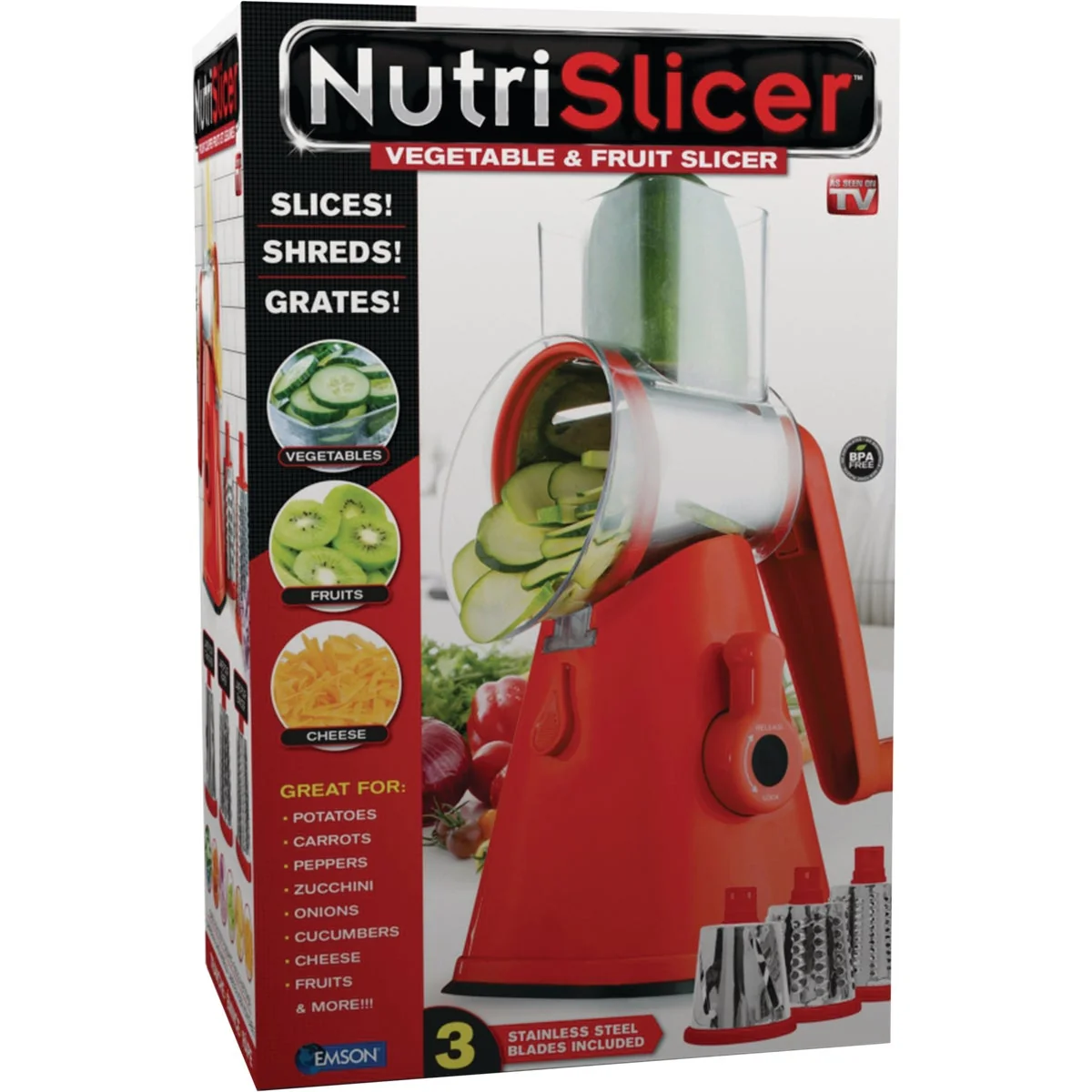 Functional NutriSlicer 11 In. Vegetable Fruit Slicer Solid