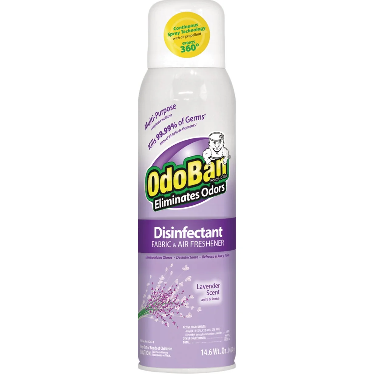 Clean OdoBan 14 Oz. Lavender Fabric Air Freshener Artisan