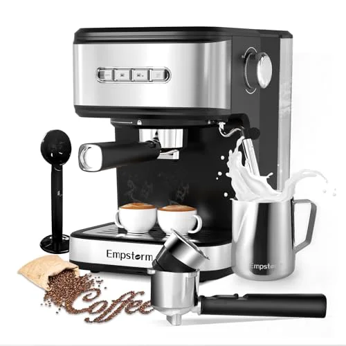 Pure 20 Bar Espresso Machine with Milk Frother Steam Superior