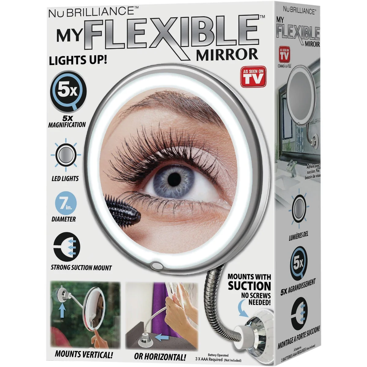 Durable NuBrilliance My Flexible 7 In. Mirror Minimalist