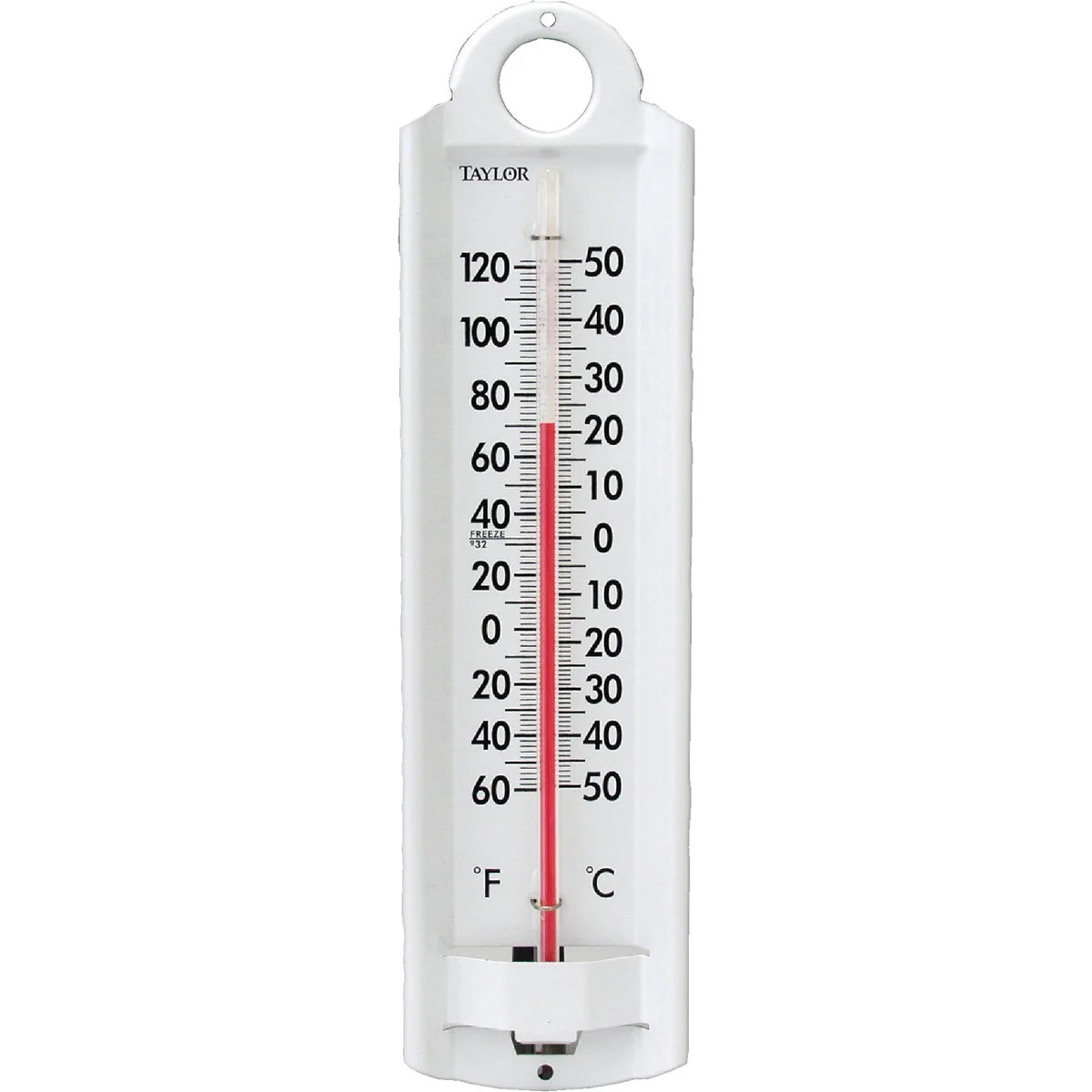 Consistent Taylor 2-1 4 W x 8-7 8 H Aluminum Tube Indoor Outdoor Thermometer Stylish