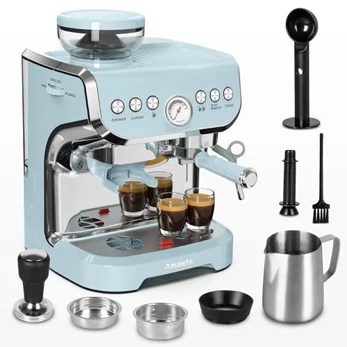 Innovative Espresso Machine with Grinder and Steam Wand Easy-to-Use