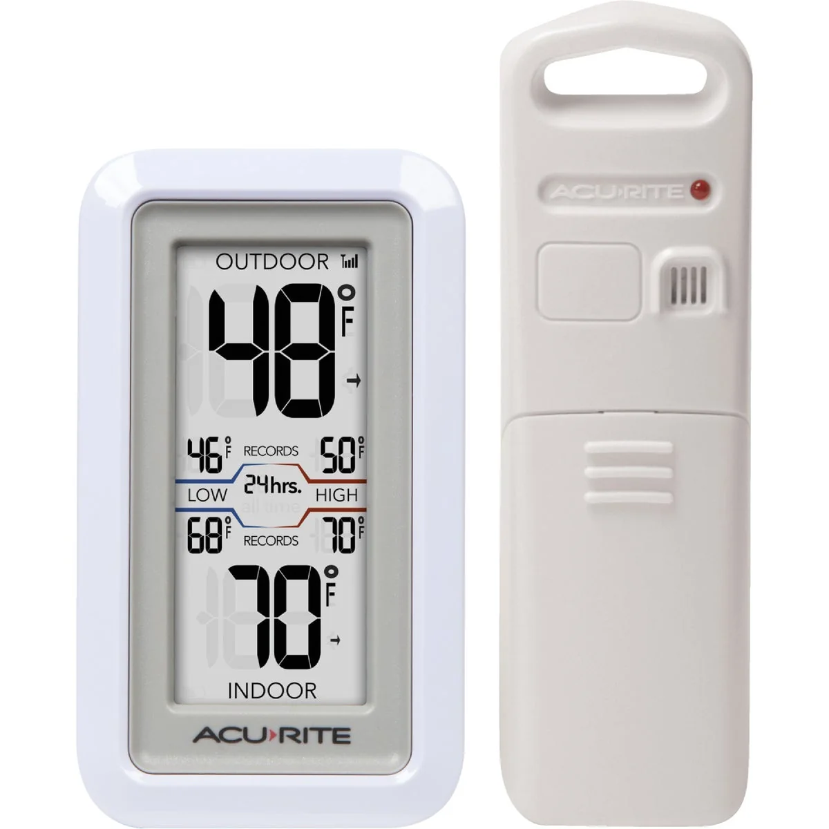 Pure Acu-Rite Digital Thermometer with Indoor Outdoor Sensor Versatile