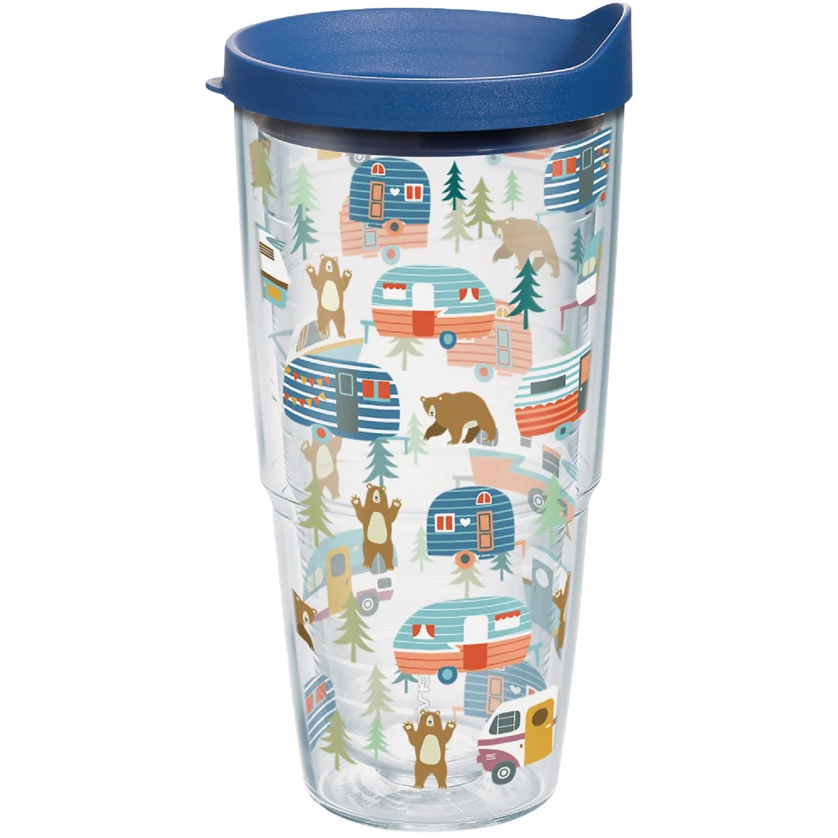 Expertly Made Tervis Trailer Bears Wrap 24 Oz. BPA Insulated Tumbler with Travel Lid Contemporary
