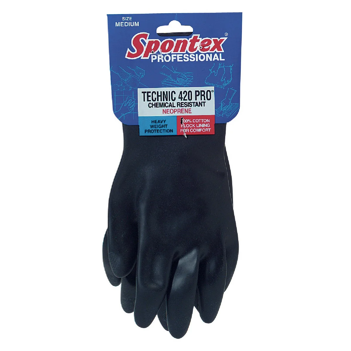Selected Spontex Technic 420 Pro XL Neoprene Rubber Glove Certified