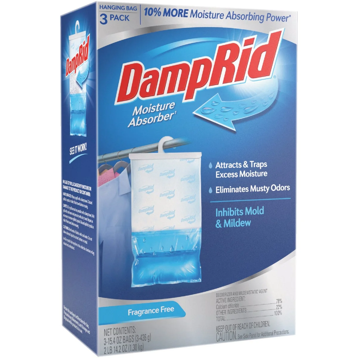 Top-Quality DampRid 15.4 Oz. Fragrance Hanging Moisture Absorber – EPA Registered 3-Pack User-Friendly