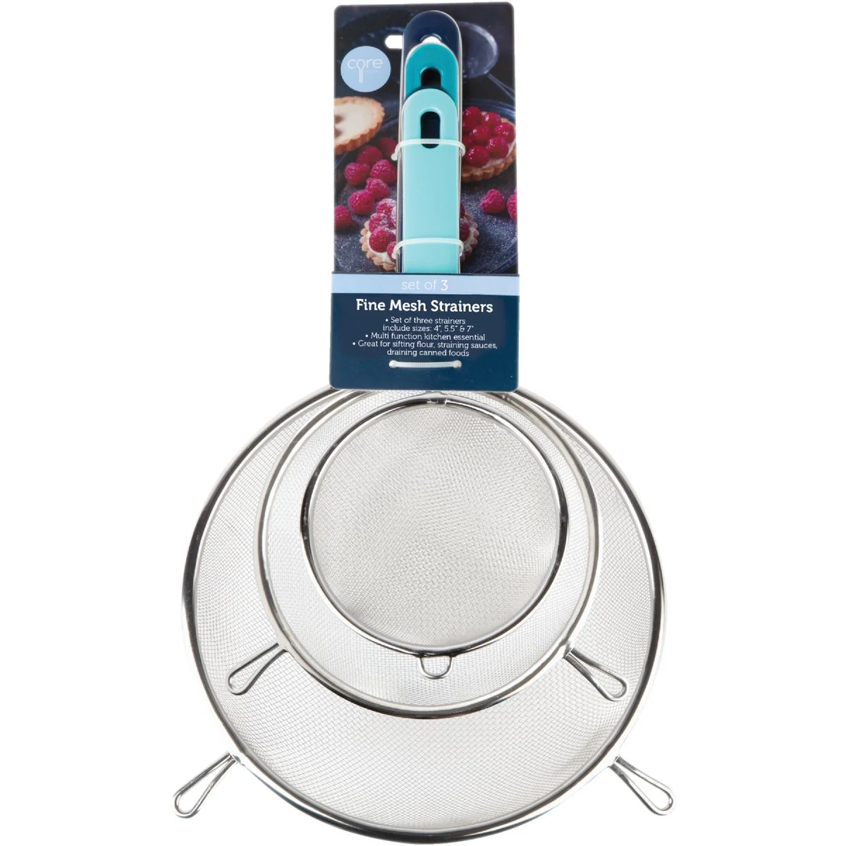 Reliable Core Kitchen Everyday Strainer 3 Piece User-Friendly