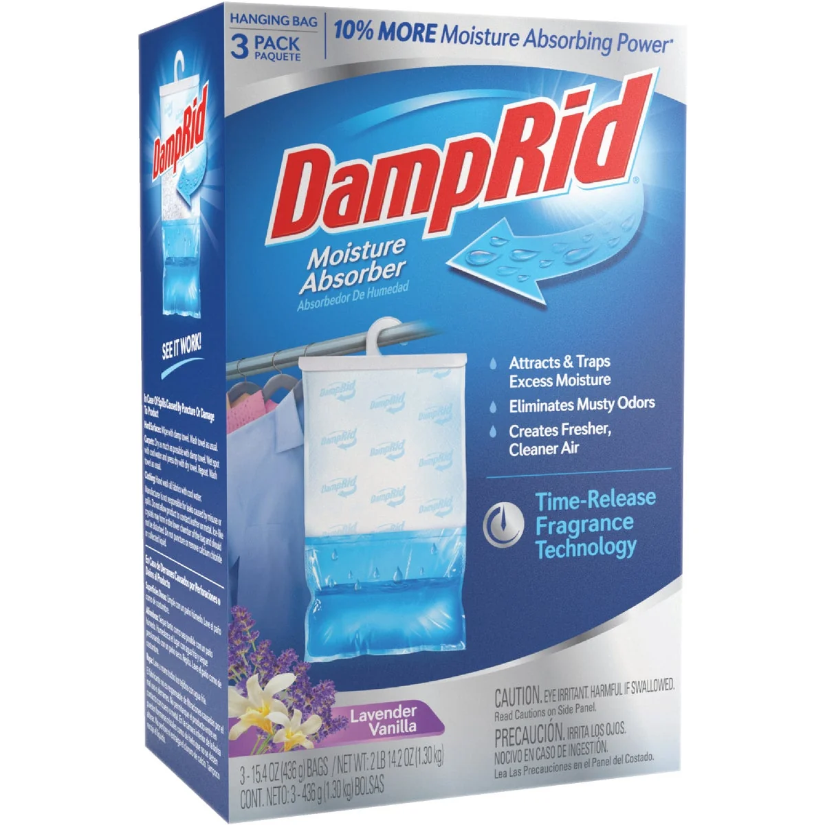 Powerful DampRid 15.4 Oz. Lavender Vanilla Hanging Moisture Absorber 3-Pack Traditional