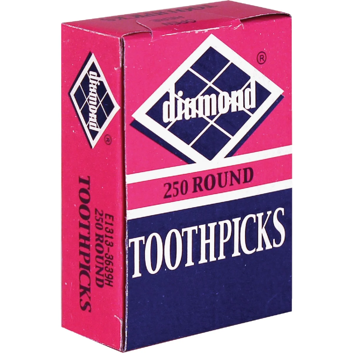 Long-Lasting Diamond Round Wood Toothpicks 250-Count Artisan