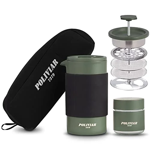 Stylish POLIVIAR French Press Coffee Maker Flexible