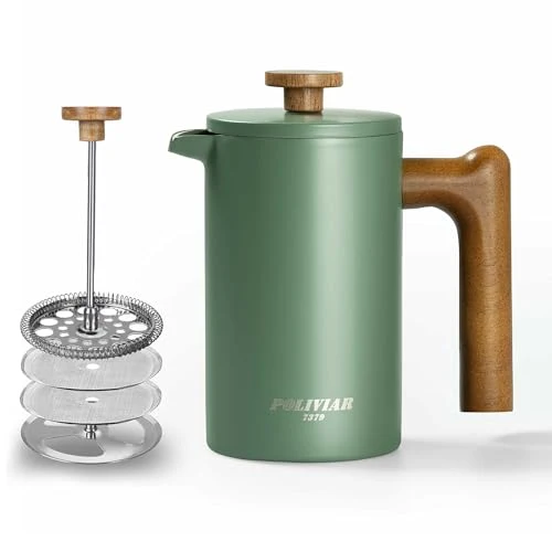 Certified POLIVIAR French Press Coffee Maker Sophisticated