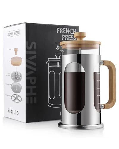 Environmentally Friendly No Plastic French Press Coffee Maker 34 oz 34 Ounce Outstanding