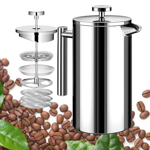 Solid Large French Press Coffee Maker 50oz Refined