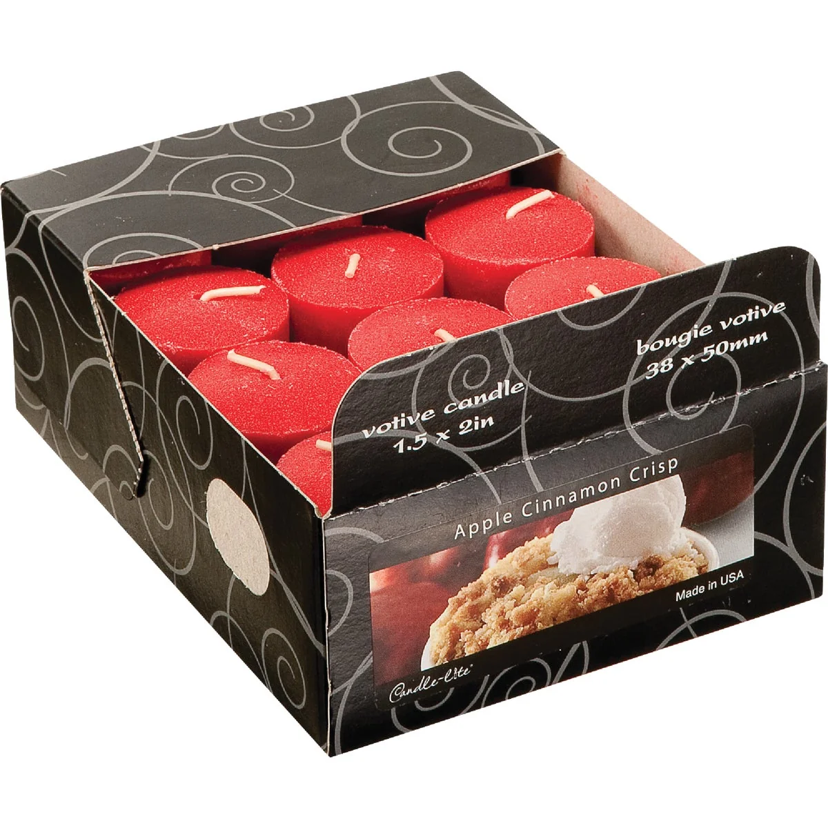 Quality Candle-lite Essentials Classic Apple Cinnamon Votive Candle
