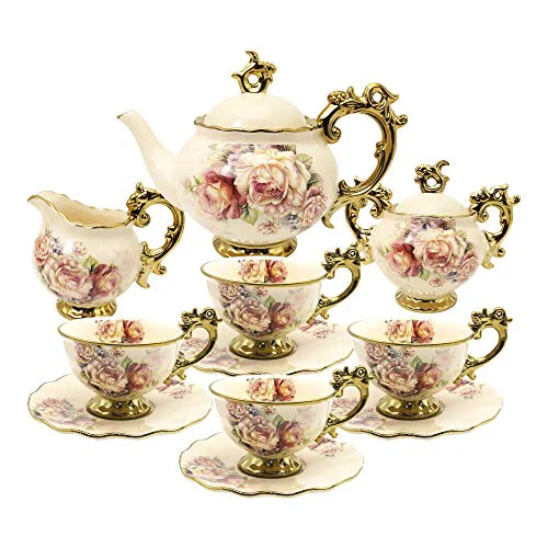 Proven 15 Pieces British Porcelain Tea Set Consistent