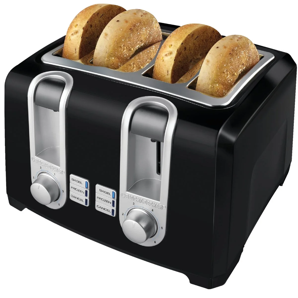 Fashionable Black Decker 4-Slice Black Toaster Fine Crafted