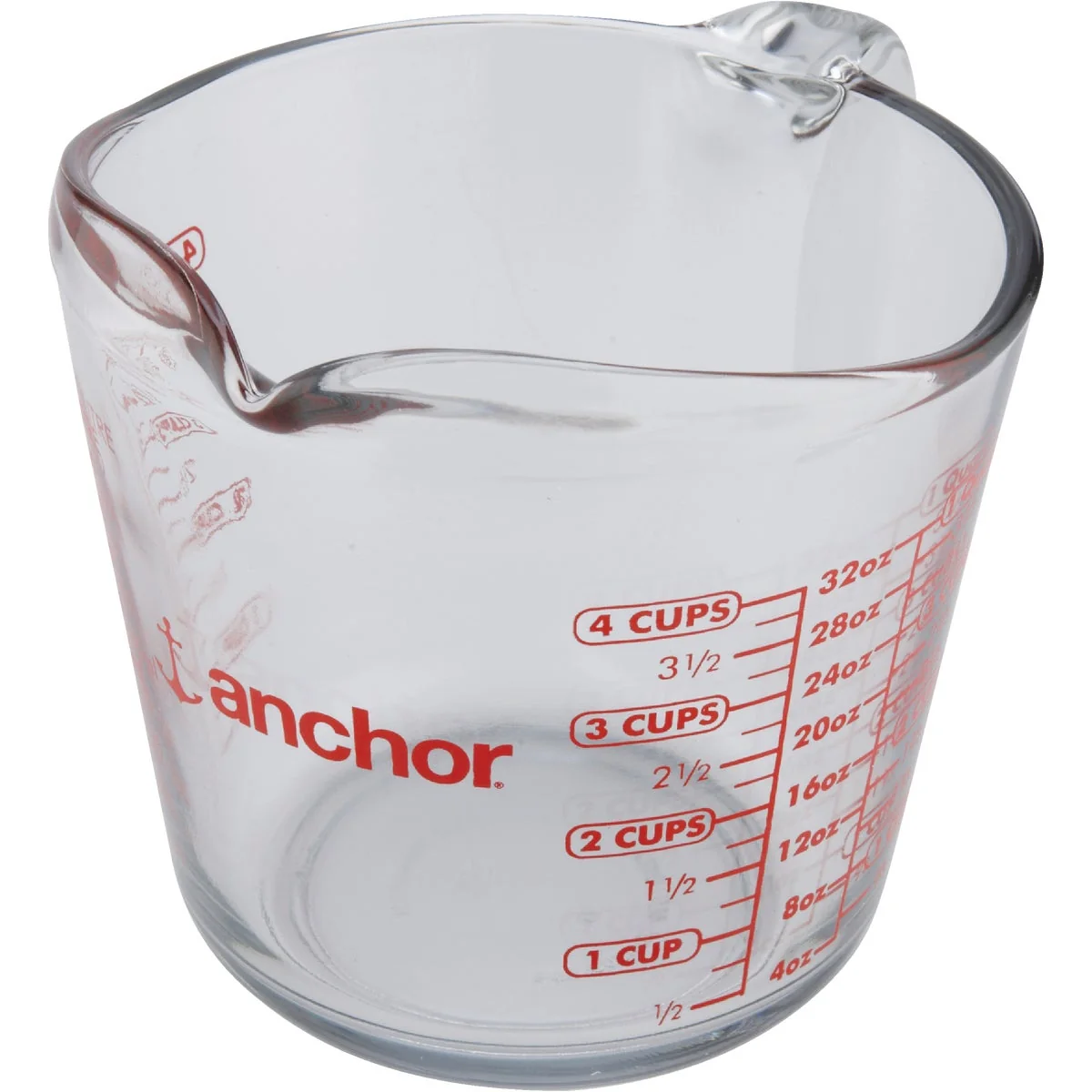 Contemporary Anchor Hocking 4 Cup Clear Glass Measuring Cup High-Grade