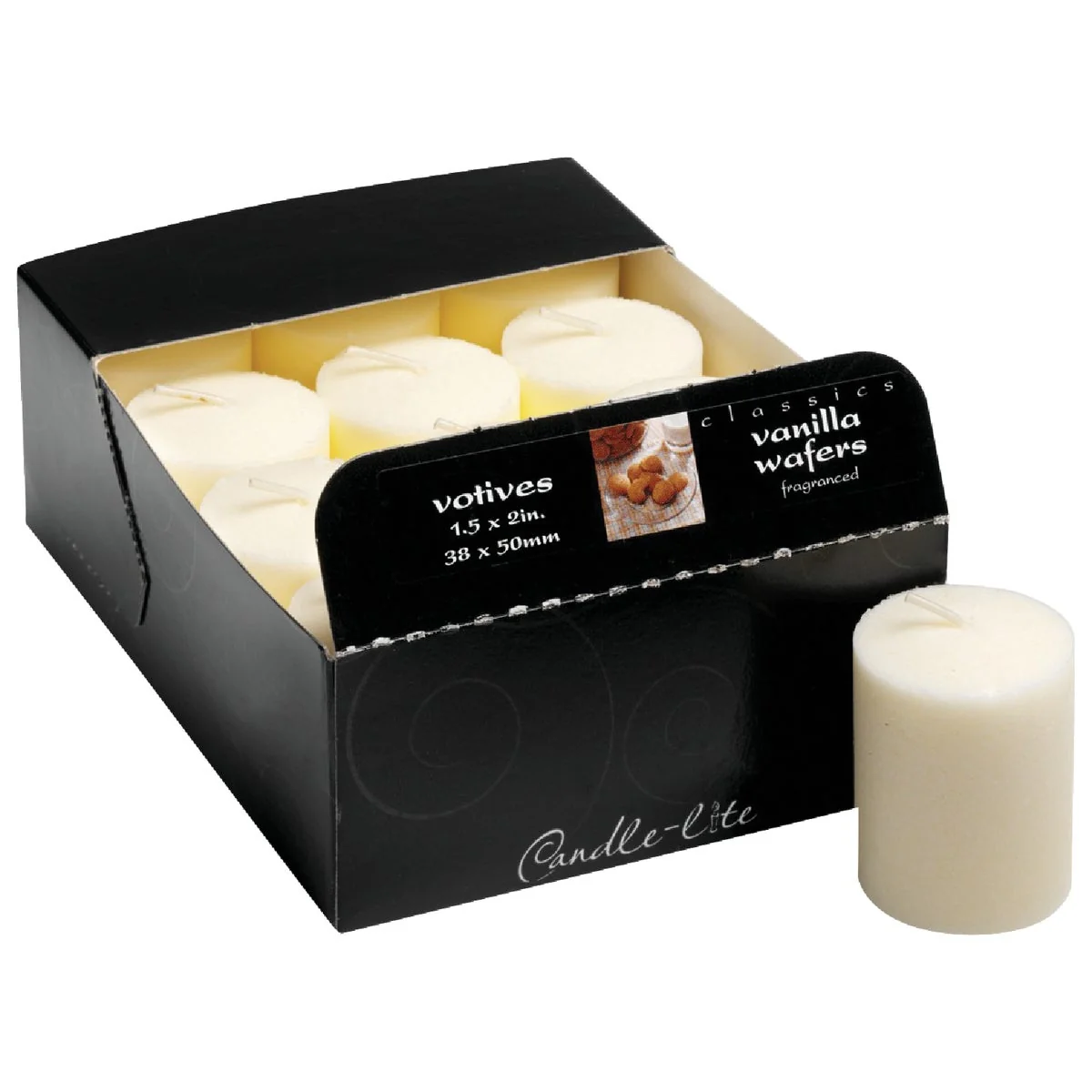 Pure Candle-lite Essentials Classic Vanilla Votive Candle Natural