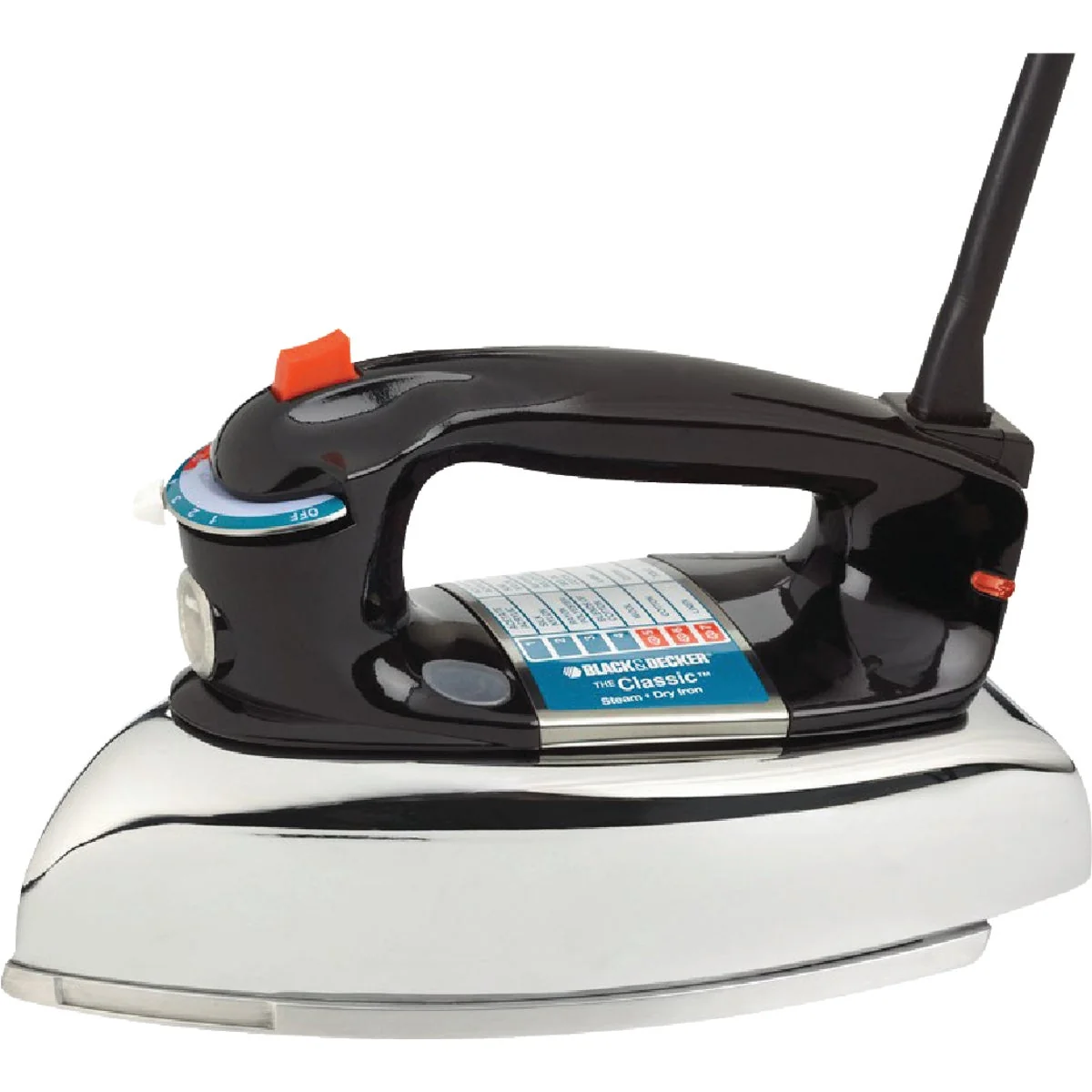 Solid Black Decker Classic Steam Iron Carefully Designed