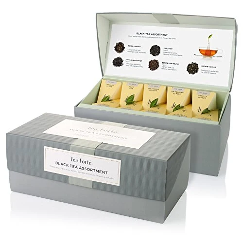 Luxury Tea Sampler 20 Pyramid Infuser Bags 20 Count Minimalist