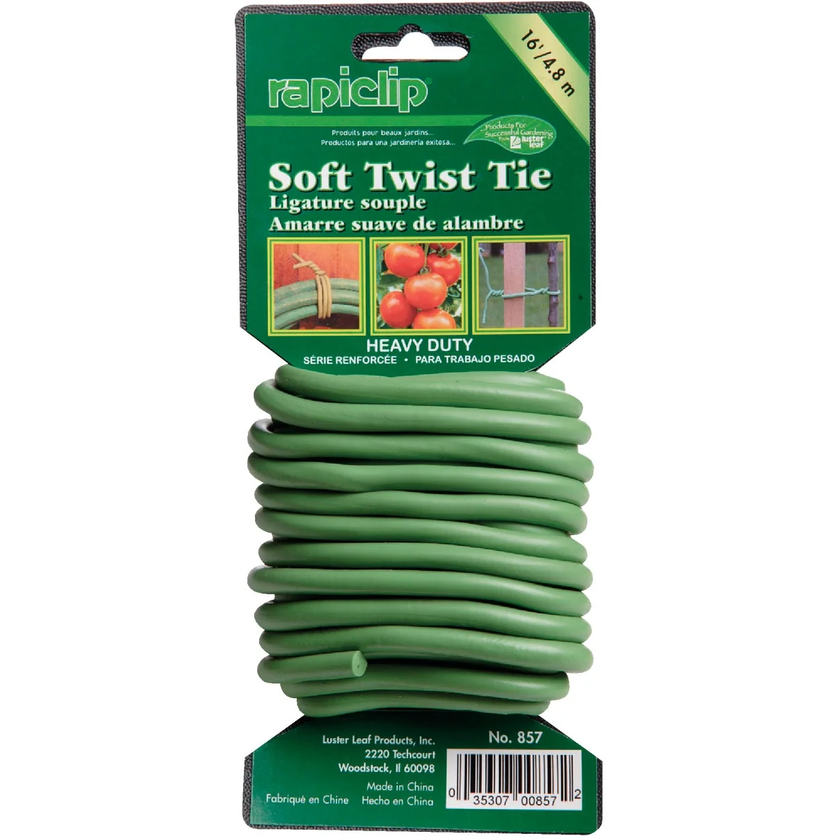 Clean Rapiclip 16 Ft. Green Heavy-Duty Soft Wire Twist Ties Smooth