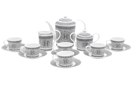 Relaxed Complete Porcelain Tea Set for 6 Trusted