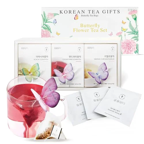 Sophisticated Korean Tea Gift Set Sampler 18 Count Top-Quality