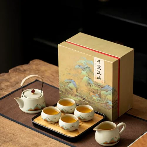 Practical 7 Piece Ruyao Ceramic Chinese GongfuTea Set High-Performance