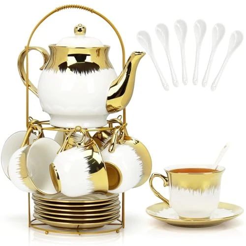Lightweight Porcelain Tea Set 20 Count Fashionable
