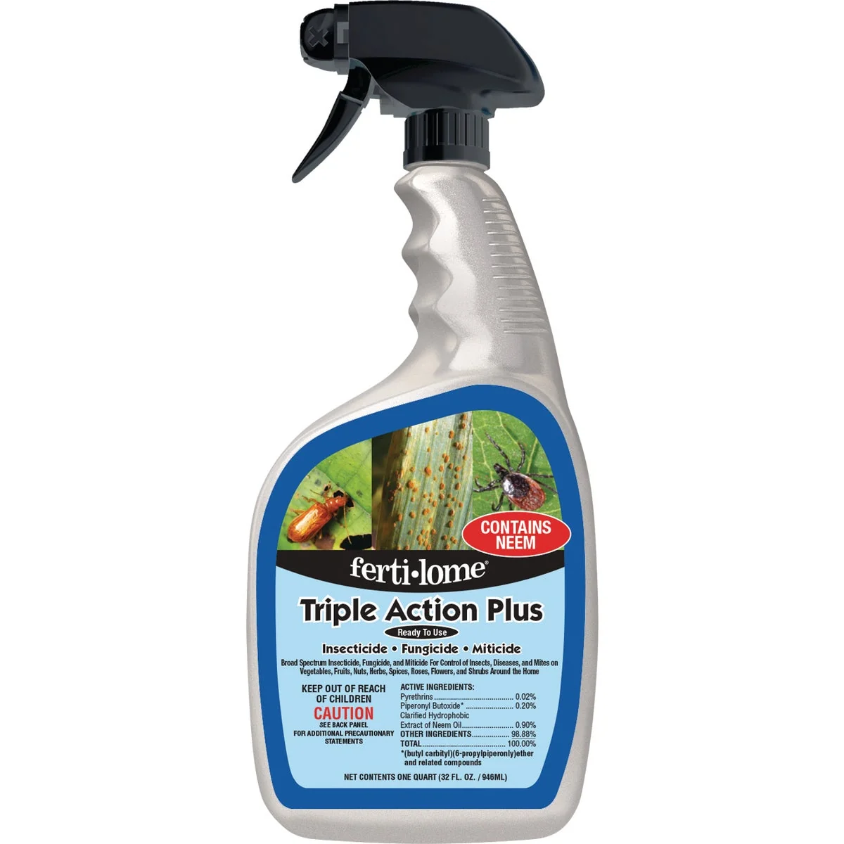 Fashionable Ferti-lome Triple Action Plus 32 Oz. Ready To Use Trigger Spray Insect Disease Killer Easy-to-Use