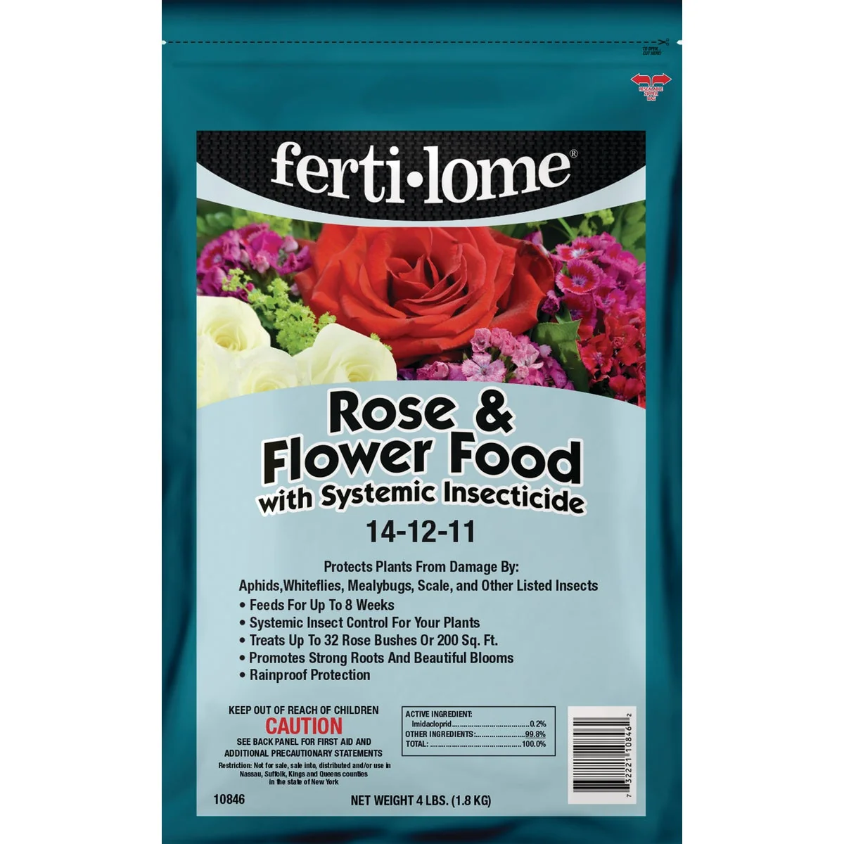 Responsible Ferti-lome 4 Lb. 14-12-11 Rose Flower Dry Plant Food Efficient