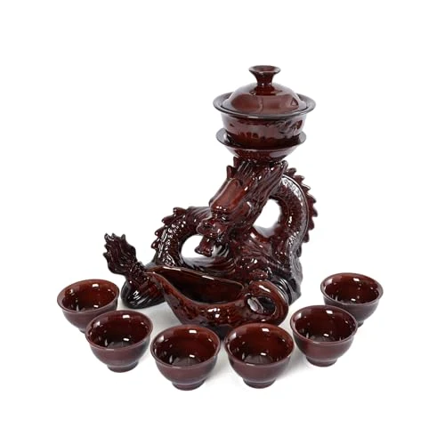 Stylish Lazy Kungfu Ceramic Tea Set for 6 Fashionable