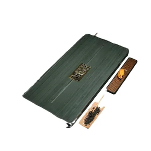 Luxury Tea Set Green Sandalwood Stone Tea Tray Home Drainage Simple Natural Ebony Stone Tea Table Tea Set Tray Chinese Tea Set Long-Lasting